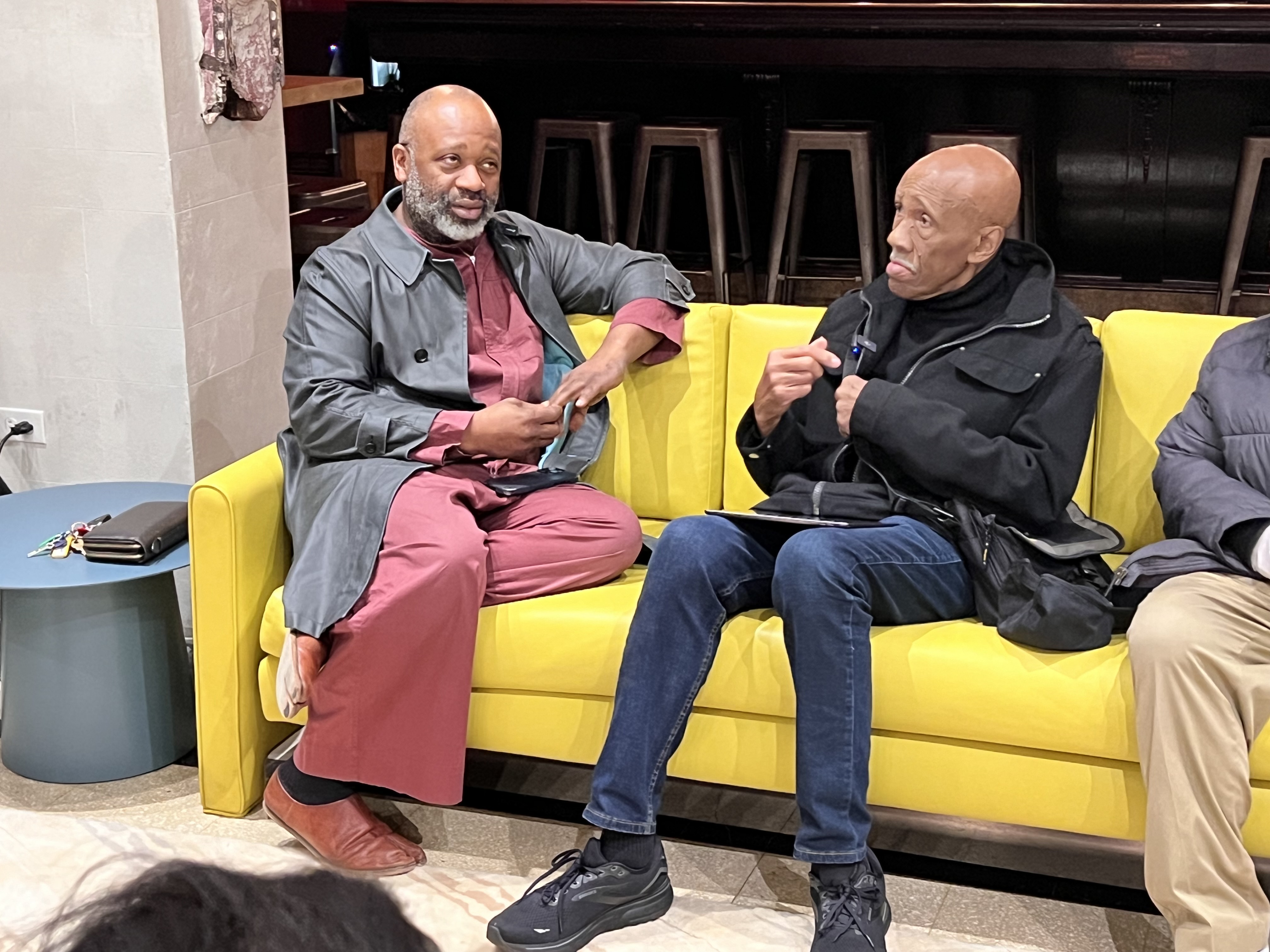 Theaster Gates and Howard D. Simmons seated together